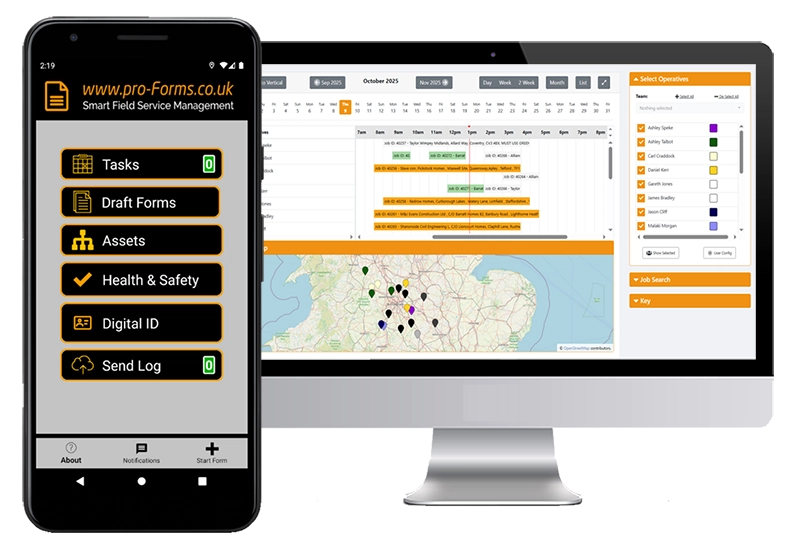 UK hosted mobile & online form builders, job and asset management software