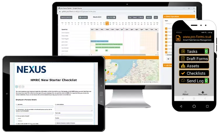 UK hosted mobile & online form builders, job and asset management software