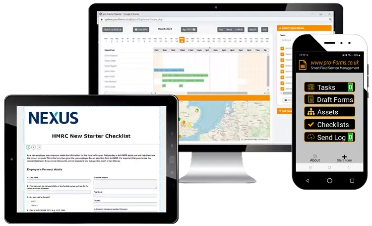 UK hosted mobile forms, online forms, Job & Asset Management