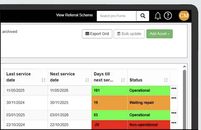 Power asset tracking software