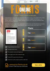 pro Forms Flyer Online Forms 1 Pager