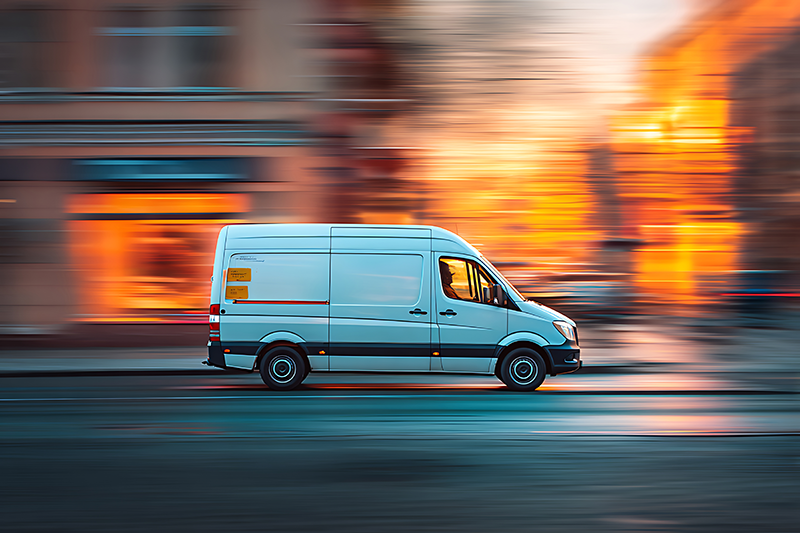 Field service vans on the road – AI job scheduling helps reduce fleet fuel costs
